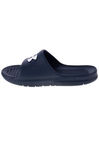 Klapki na basen męskie Under Armour Core Pth Slide. Kolor: niebieski. Materiał: materiał, syntetyk. Sport: pływanie