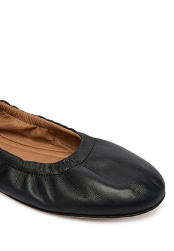 BOSS Baleriny Rosaline 50557680 Czarny. Kolor: czarny. Materiał: skóra