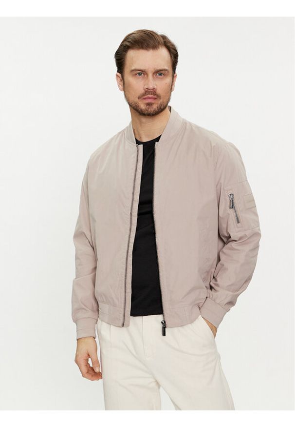 Calvin Klein Kurtka bomber Hero K10K112783 Beżowy Regular Fit. Kolor: beżowy. Materiał: syntetyk