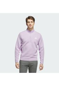 Adidas - Zakładana przez głowę bluza Ultimate365 Dwr Textured Quarter Zip. Typ kołnierza: golf. Kolor: różowy. Materiał: materiał. Sport: golf #1