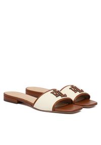 Lauren Ralph Lauren - LAUREN RALPH LAUREN Klapki 802P04395003 Écru. Kolor: kremowy. Materiał: materiał #4