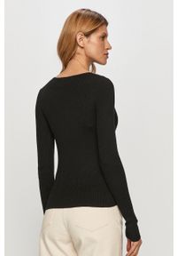 only - Only - Sweter. Kolor: czarny. Materiał: poliester, dzianina. Długość rękawa: długi rękaw. Długość: krótkie #3