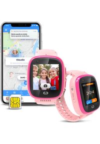 Smartwatch Bezpieczna Rodzina GJD.13 + Pakiet 1 miesiąca subskrypcji Różowy. Rodzaj zegarka: smartwatch. Kolor: różowy #1