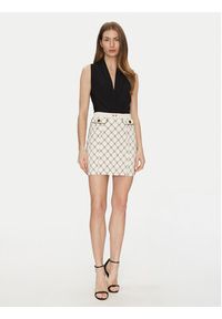 Elisabetta Franchi Spódnica mini GO-S03-51E2-V320 Écru Regular Fit. Materiał: syntetyk #2