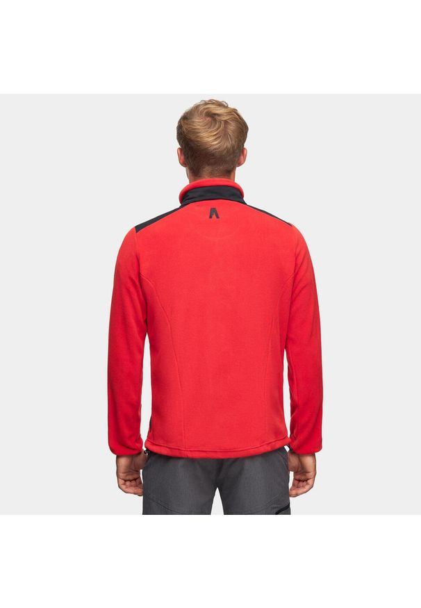 Bluza polarowa turystyczna męska Alpinus Caen II 100. Kolor: czerwony, wielokolorowy, czarny. Materiał: polar