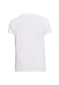 Under Armour - T-shirt Damski Z Krótkim Rękawem Rival Core. Kolor: biały. Długość rękawa: krótki rękaw. Długość: krótkie
