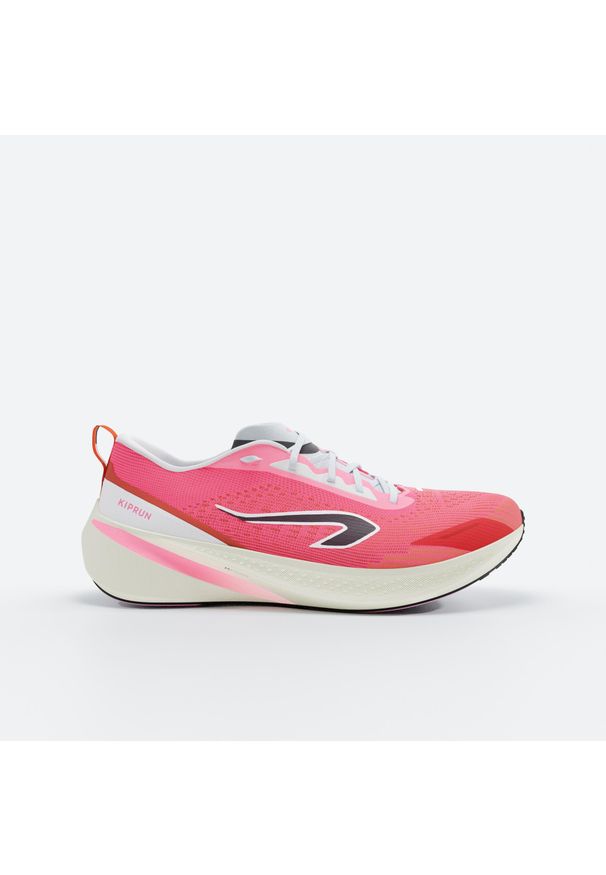 KIPRUN - Buty do biegania damskie Kiprun Cushion 500. Kolor: biały, wielokolorowy, różowy. Szerokość cholewki: normalna