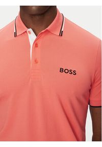 BOSS Polo Paddy Pro 50469102 Pomarańczowy Regular Fit. Typ kołnierza: polo. Kolor: pomarańczowy. Materiał: bawełna #4