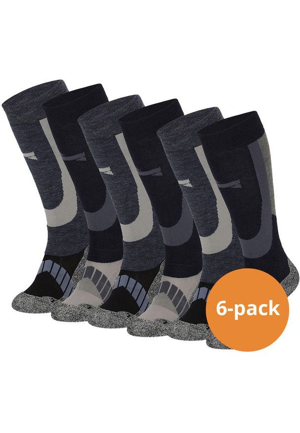 XTREME SOCKSWEAR - Skarpety narciarskie Xtreme, 6 par, Multi Granatowy. Kolor: niebieski. Sport: narciarstwo