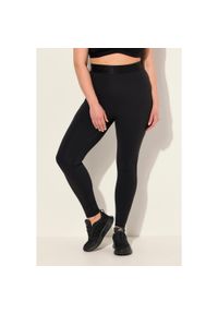 ULLA POPKEN - Damskie Legginsy sportowe LightFit kieszenie z recyklingu. Kolekcja: plus size. Kolor: czarny. Materiał: elastan, poliamid, materiał