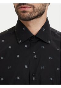 Karl Lagerfeld - KARL LAGERFELD Koszula 605000 563622 Czarny Regular Fit. Typ kołnierza: dekolt w karo. Kolor: czarny. Materiał: bawełna #3