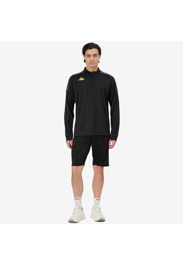 Kurtka z dresu Kappa Gassolo. Kolor: szary, wielokolorowy, czarny. Materiał: dresówka. Sport: piłka nożna