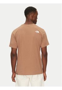 The North Face T-Shirt Easy NF0A8A6C Brązowy Regular Fit. Kolor: brązowy. Materiał: syntetyk, bawełna #4