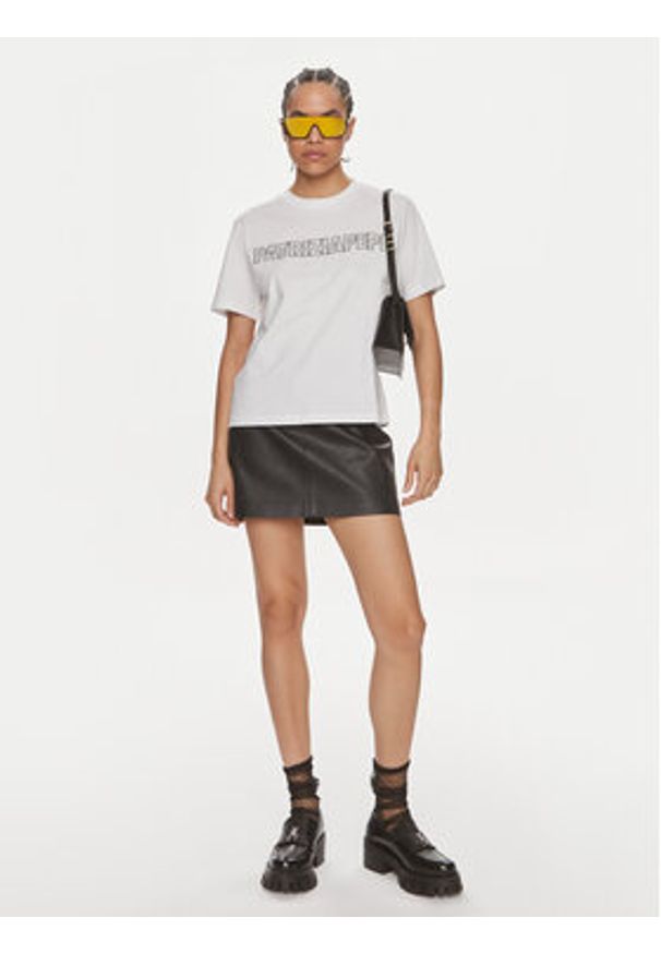 Patrizia Pepe T-Shirt 2M4389/J089-W103 Biały Regular Fit. Kolor: biały. Materiał: bawełna