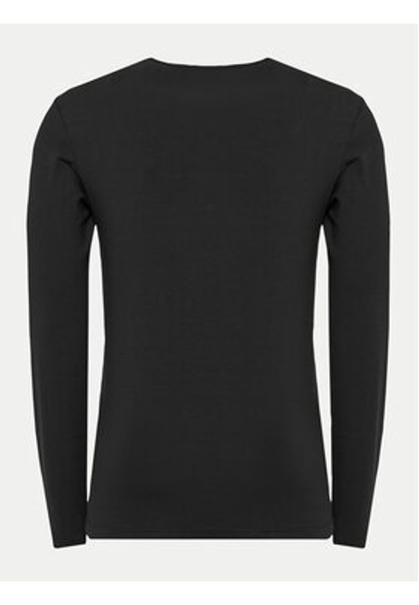 VERSACE - Versace Longsleeve AUU01007 1A10011 Czarny Regular Fit. Kolor: czarny. Materiał: bawełna. Długość rękawa: długi rękaw
