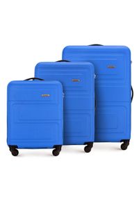 Wittchen - Zestaw walizek z ABS-u tłoczonych. Kolor: niebieski. Materiał: guma. Styl: klasyczny #1
