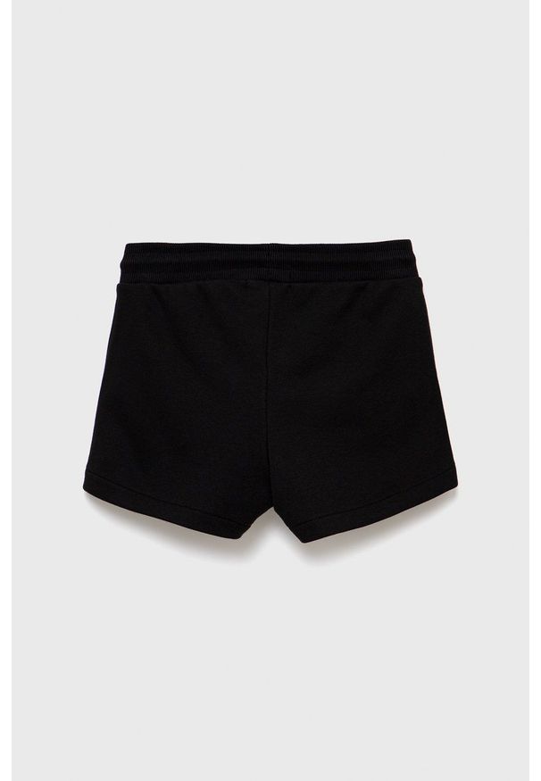 Calvin Klein Jeans szorty dziecięce kolor czarny z nadrukiem. Kolor: czarny. Materiał: materiał. Wzór: nadruk