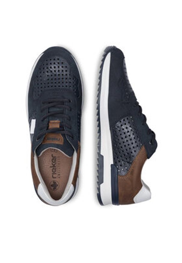 Rieker Półbuty 16106-15 Niebieski. Kolor: niebieski