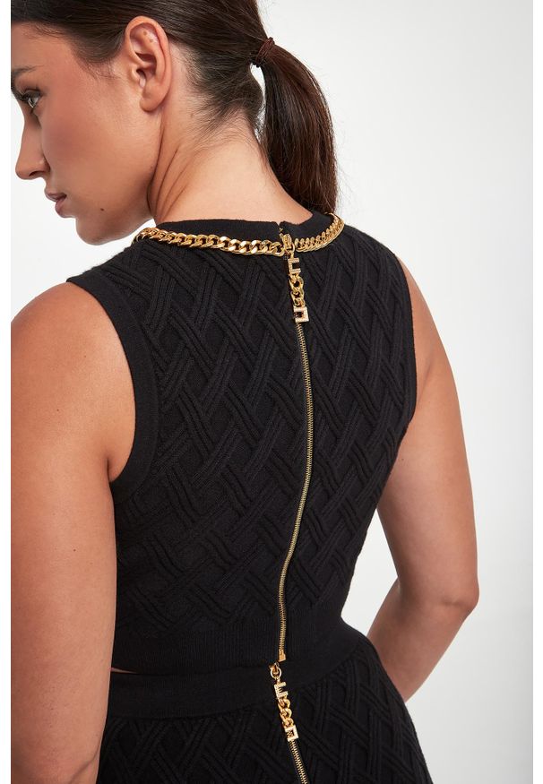 Elisabetta Franchi - Top damski z łańcuchem ELISABETTA FRANCHI