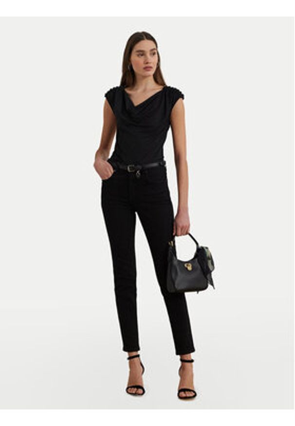 Lauren Ralph Lauren - LAUREN RALPH LAUREN Bluzka 200889317003 Czarny Relaxed Fit. Kolor: czarny. Materiał: syntetyk