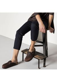 Birkenstock - Klapki damskie BIRKENSTOCK BOSTON SFB LEOI HABANA. Okazja: na co dzień, do pracy, na spacer. Kolor: brązowy. Styl: casual #4
