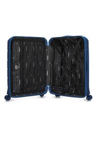 Wittchen - Średnia walizka z polikarbonu żłobiona. Kolor: niebieski. Materiał: poliester, guma #2