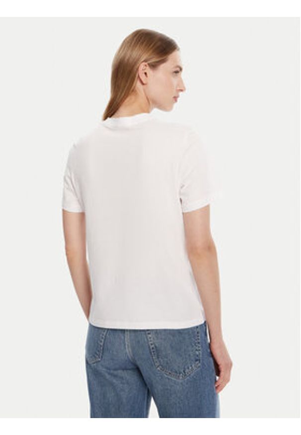 Calvin Klein Jeans T-Shirt Classic Monologo LV047D873G Biały Regular Fit. Kolor: biały. Materiał: bawełna