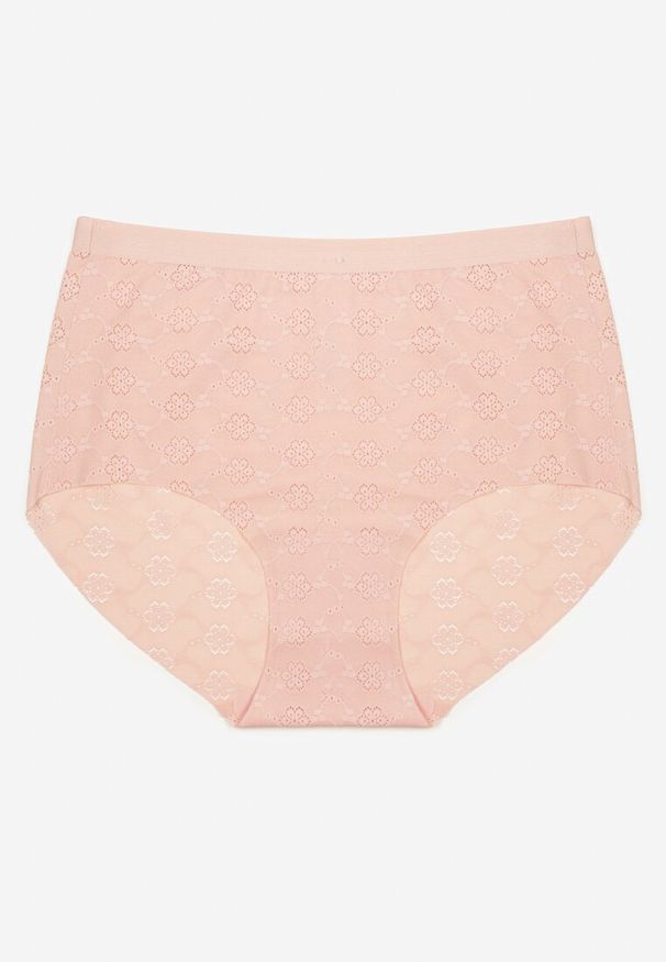 Born2be - Różowa Bielizna Modelująca Majtki z Wysokim Stanem Lilivirae. Stan: podwyższony. Kolor: różowy. Materiał: jeans