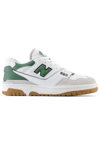 Buty New Balance unisex BB550ESB białe. Okazja: na co dzień. Kolor: biały. Materiał: syntetyk, skóra, materiał. Szerokość cholewki: normalna #5