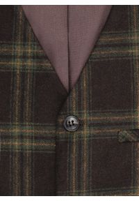 Pako Lorente - Brązowa kamizelka męska w kratę P22WP-8X-039-A-S. Okazja: na co dzień. Kolor: brązowy. Materiał: wełna. Sezon: zima, jesień. Styl: casual #2