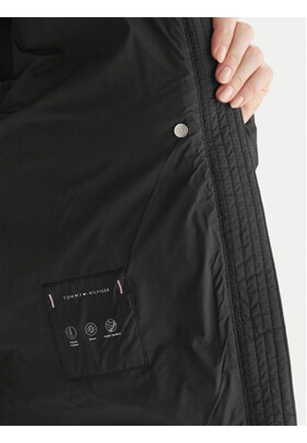 TOMMY HILFIGER - Tommy Hilfiger Kurtka puchowa WW0WW45739 Czarny Regular Fit. Kolor: czarny. Materiał: syntetyk