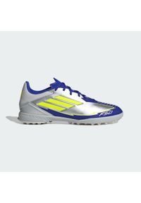 Adidas - Buty F50 League Messi TF. Kolor: szary, niebieski, wielokolorowy, żółty. Materiał: materiał. Sport: piłka nożna