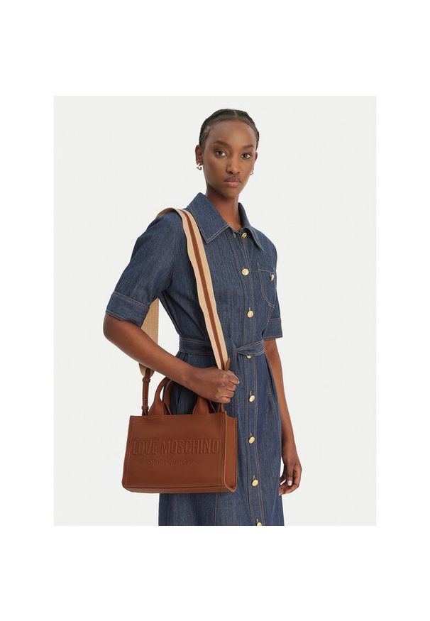 Love Moschino - Torebka LOVE MOSCHINO. Kolor: brązowy