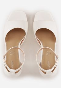 Born2be - Białe Sandały VICES na Platformie i Słupku ze Skórzaną Wkładką Phelusa. Okazja: na spotkanie biznesowe, na ślub cywilny, do pracy, na wesele. Zapięcie: pasek. Kolor: biały. Materiał: skóra. Obcas: na platformie. Styl: biznesowy. Wysokość obcasa: średni #4