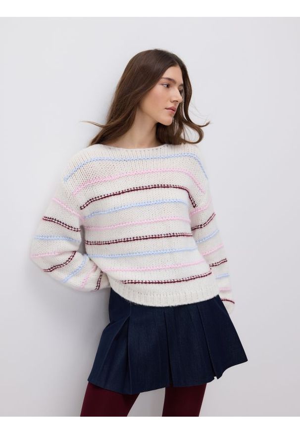 Reserved - Spódnico-szorty z dodatkiem wiskozy - granatowy. Kolor: niebieski. Materiał: wiskoza