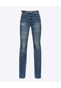 Pinko - PINKO - Spodnie jeansowe Flare. Stan: podwyższony. Kolor: niebieski #6
