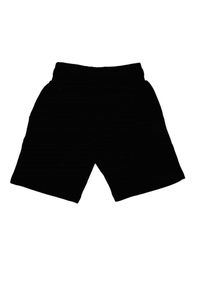 LEONE 1947 APPAREL - Podstawowe dziecięce bermudy polarowe z małym logo. Okazja: na uczelnię. Kolor: czarny. Materiał: polar. Styl: sportowy. Sport: joga i pilates