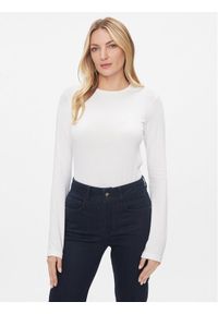Trussardi Jeans - Trussardi Bluzka 56T00587 Biały Regular Fit. Kolor: biały. Materiał: bawełna