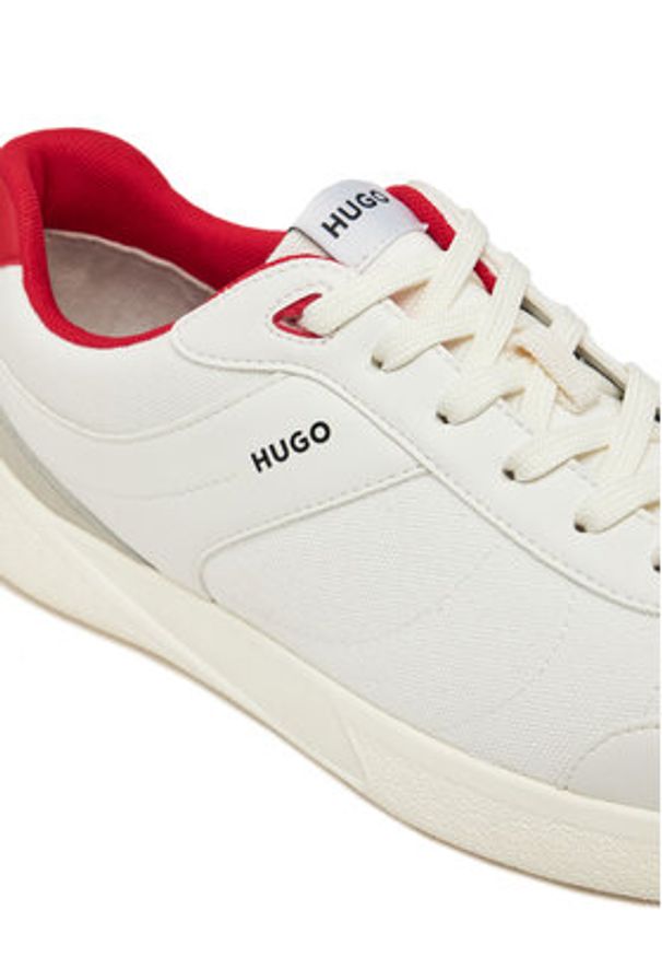 Hugo - HUGO Sneakersy Riven 50536302 Biały. Kolor: biały. Materiał: skóra