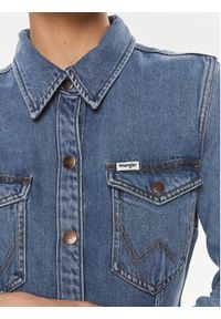 Wrangler Sukienka jeansowa 112350340 Niebieski Regular Fit. Kolor: niebieski. Materiał: lyocell