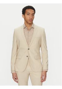Hugo - HUGO Garnitur Arti/Hesten232X 50540341 Beżowy Extra Slim Fit. Kolor: beżowy. Materiał: syntetyk