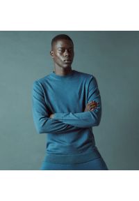 Reserved - PREMIUM Sweter z wełny Merino - Niebieski. Kolor: niebieski. Materiał: wełna