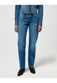 Wrangler Jeansy Low Rise Cowboy Niebieski Straight Leg. Kolor: niebieski