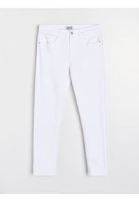 Sinsay - Jeansy slim - biały. Kolor: biały. Materiał: jeans