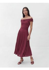 Reserved - Sukienka z modalem - brudny róż. Kolor: różowy. Materiał: dzianina #1