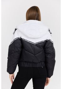 Karl Lagerfeld - KARL LAGERFELD Czarna damska kurtka Colorblock Padded Jacket. Kolor: czarny. Materiał: poliamid, syntetyk. Długość rękawa: długi rękaw. Długość: długie #6