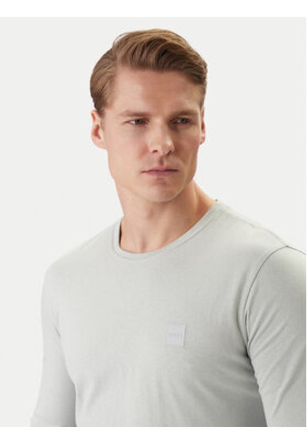 BOSS Longsleeve Tacks 50512111 Szary Regular Fit. Kolor: szary. Materiał: bawełna. Długość rękawa: długi rękaw