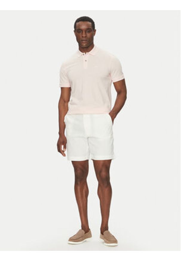 BOSS Szorty materiałowe C-Kane-Rds-Shorts 50538016 Biały Regular Fit. Kolor: biały. Materiał: syntetyk