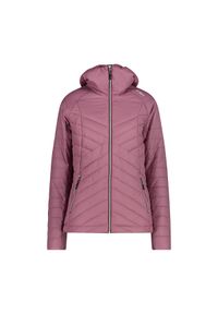 Damska kurtka z kapturem CMP. Typ kołnierza: kaptur. Kolor: różowy. Materiał: puch. Sport: turystyka piesza #1