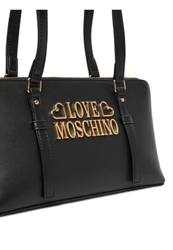 Love Moschino - LOVE MOSCHINO Torebka JC4332PP0NK1300A Czarny. Kolor: czarny. Materiał: skórzane